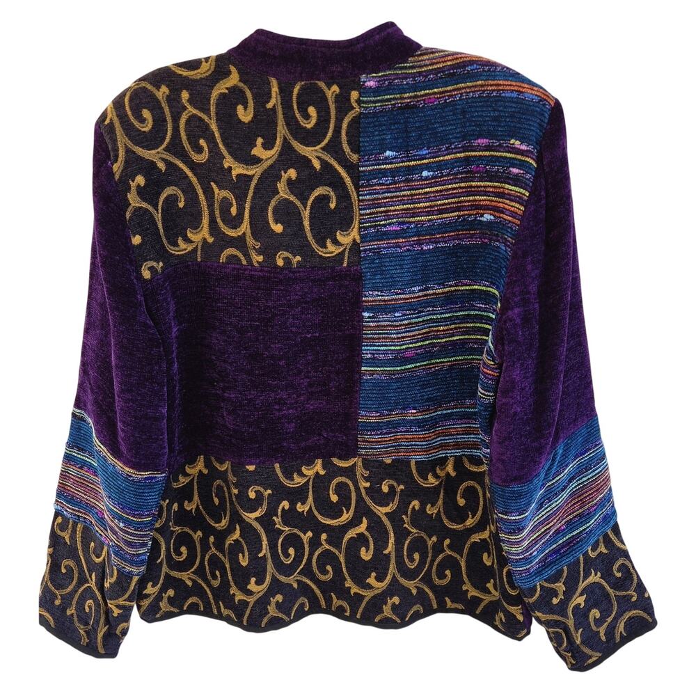 Julia Kim Vintage Patchwork Jacket M Wearable Art… - image 9